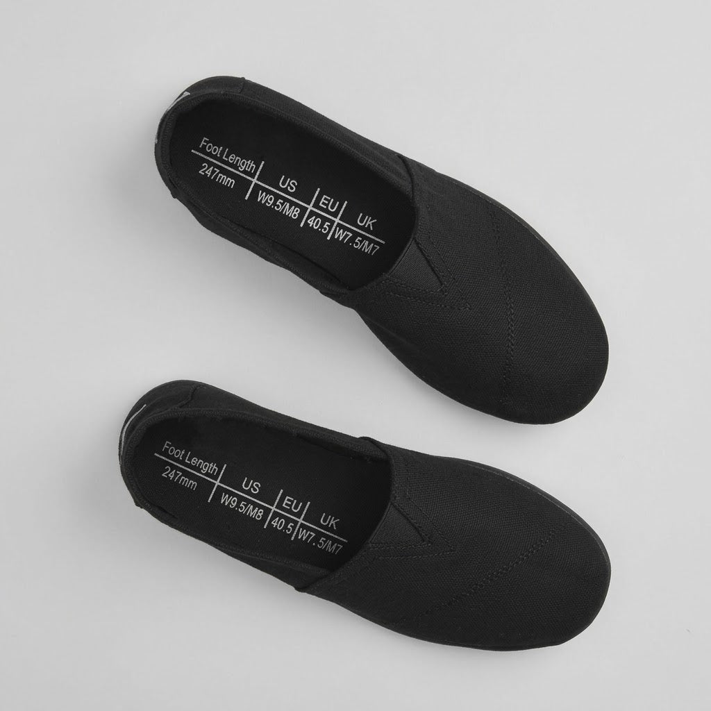 TOMS UNISEX SYANNO BLACK CANVAS SHOES